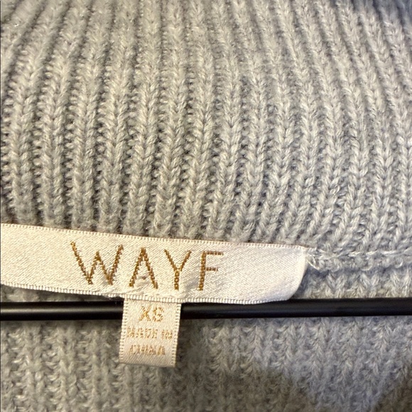 Wayf Light Gray Cropped Half-Zip Cowl Sweater - Picture 2 of 6